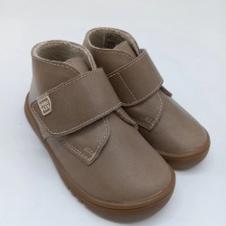 Botin Piruflex en piel color topo