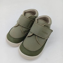 Botin Piruflex en piel combinada en verde