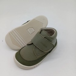 Botin Piruflex en piel combinada en verde