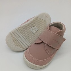 botin Piruflex en piel combinada rosa