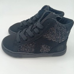 Botin respetuoso Coqueflex negro con glitter