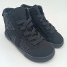 Botin respetuoso Coqueflex negro con glitter