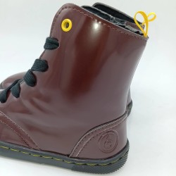 Bota media caña respetuosa Coqueflex en burdeos