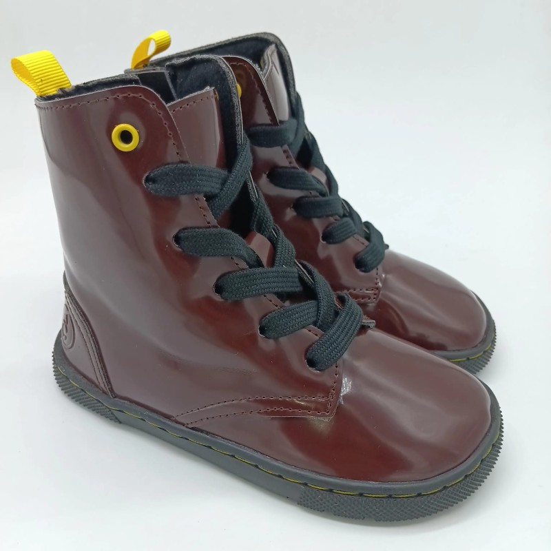 Bota media caña respetuosa Coqueflex en burdeos