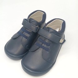 Botin Piruflex piel azul marino
