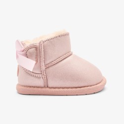 Bota australiana Tecnobaby respetuosa lazo en rosa