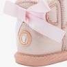Bota australiana Tecnobaby respetuosa lazo en rosa