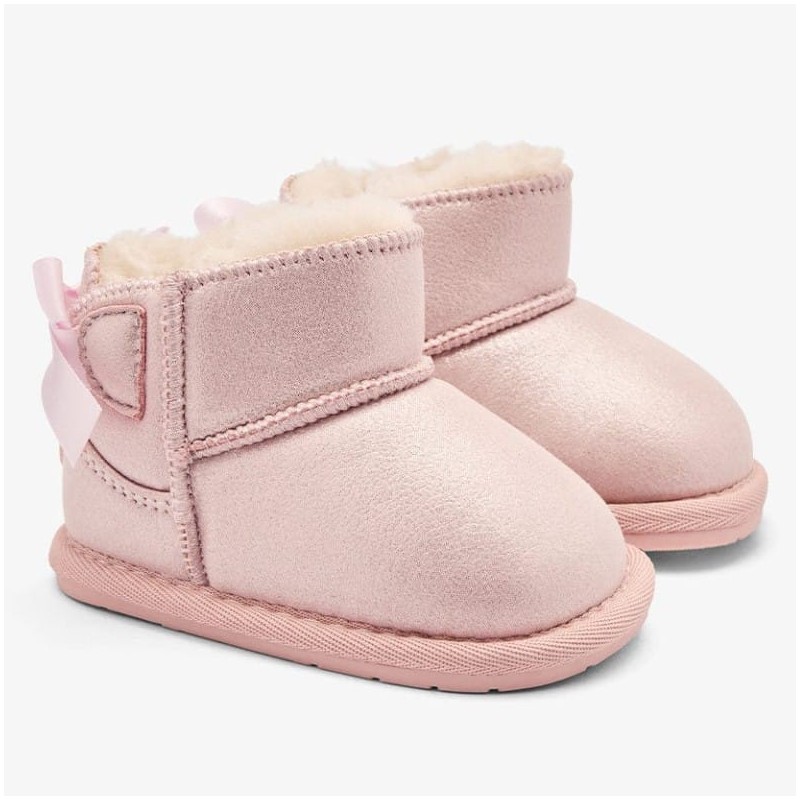 Bota australiana Tecnobaby respetuosa lazo en rosa
