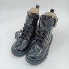 Bota kickers piel charol negro