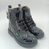 Bota kickers piel charol negro