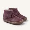 Botin flecos Barefoot en color burdeos