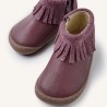 Botin flecos Barefoot en color burdeos