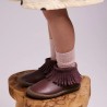 Botin flecos Barefoot en color burdeos