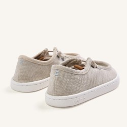 Mocasín tipo náutico respetuoso en lino beige