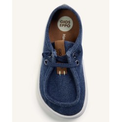 Mocasin tipo nautico respetuoso lino azul