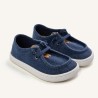 Mocasin tipo nautico respetuoso lino azul
