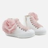 Bota lona Urban  flor en rosa