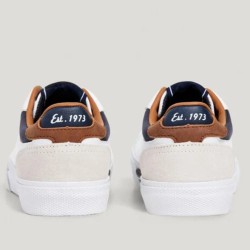 Zapatilla clásica Pepe Jeans con detalles en ante