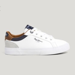 Zapatilla clásica Pepe Jeans con detalles en ante