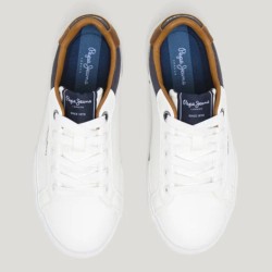 Zapatilla clásica Pepe Jeans con detalles en ante