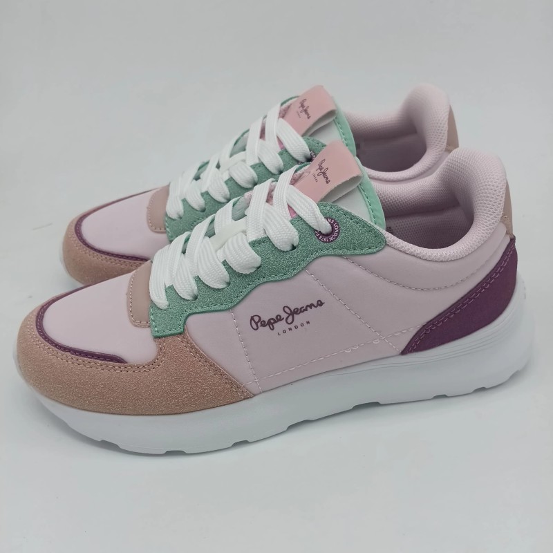 Deportivo Pepe Jeans en tonos rosa y verde agua
