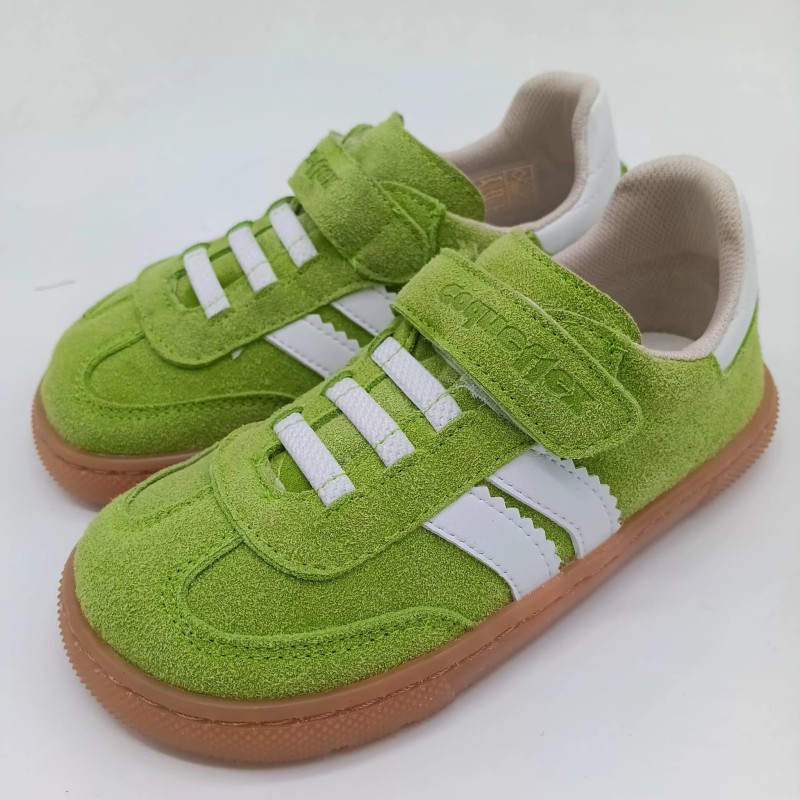 Zapatilla Coqueflex en verde menta y blnaco