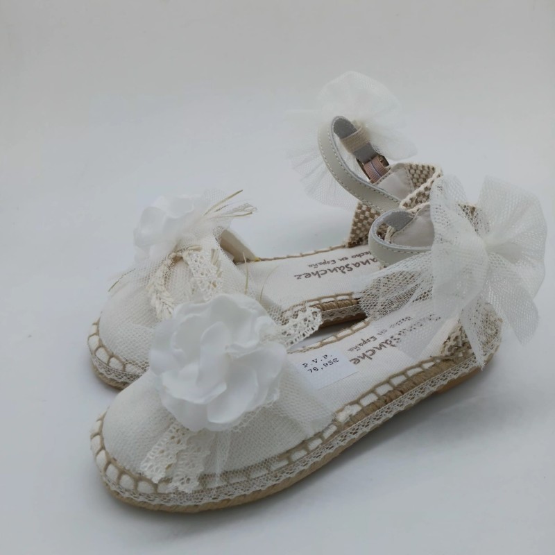 Alpargata ceremonia en blanco roto