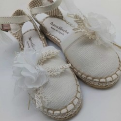 Alpargata ceremonia en blanco roto