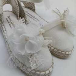 Alpargata ceremonia en blanco roto