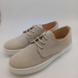 Zapatilla casco en lino arena