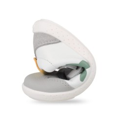 Zapatilla piel barefoot combinada