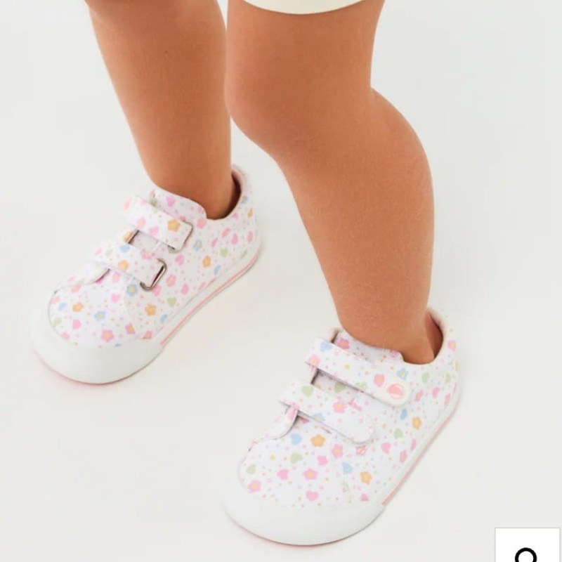 Zapatilla Barefoot lona corazones multi