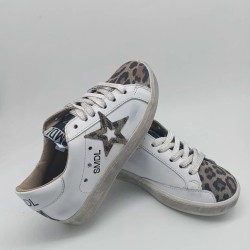 Zapatilla Silver Moose en blanco y print