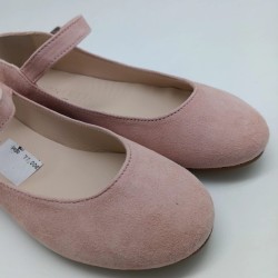 Mercedes hebilla en serraje rosa empolvado