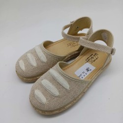 Alpargata lino en tono arena