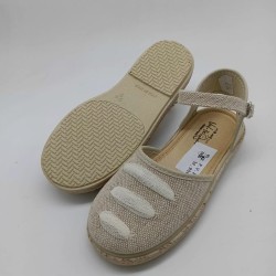 Alpargata lino en tono arena