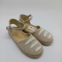 Alpargata lino en tono arena