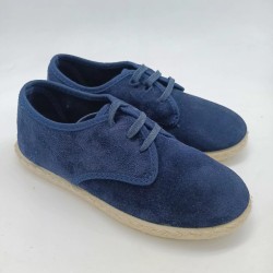 Alpargata en serraje azul...