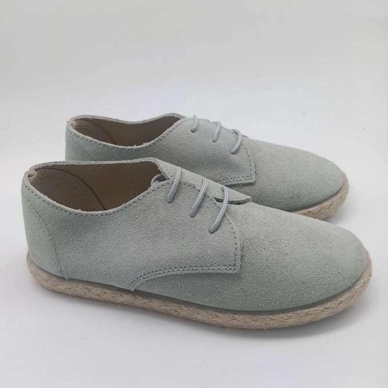 Alpargata en serraje verde agua