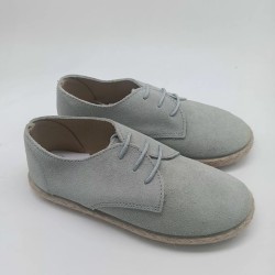 Alpargata en serraje verde agua