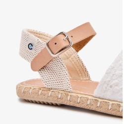 Alpargata flores bordadas en blanco