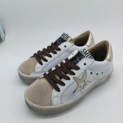 Zapatilla Silver Moose Blanca con dorado