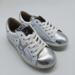 Zapatillas Silver Moose en blanco con plata