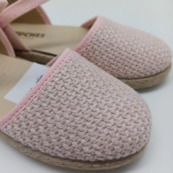 Alpargata troquelada en color rosa