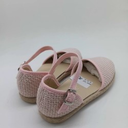 Alpargata troquelada en color rosa