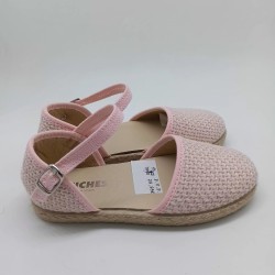 Alpargata troquelada en color rosa