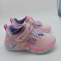 Deportivo Skechers mariposas con luces en rosa