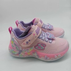 Deportivo Skechers mariposas con luces en rosa