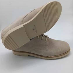 Zapato Oxford en afelpado beige