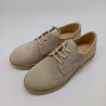 Zapato Oxford en afelpado beige